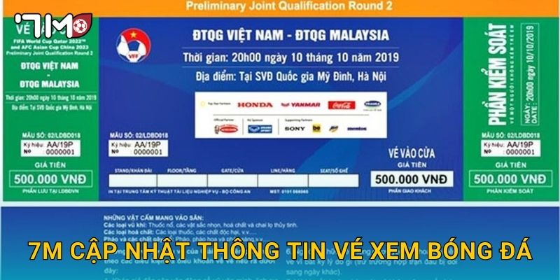 Vé xem bóng đá và những thông tin mới nhất từ 7m 3 7m cập nhật thông tin vé xem bóng đá